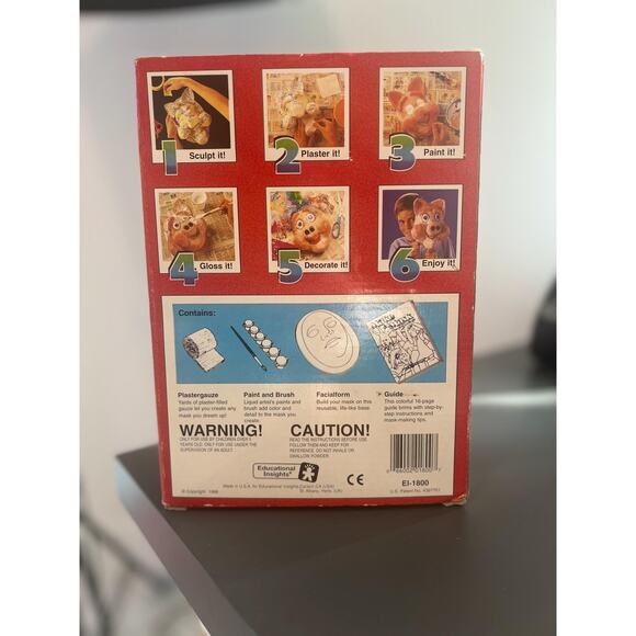 Vintage 1988 Educational Insights Make A Mask Creative Kraft Kit - Picture 3 of 7
